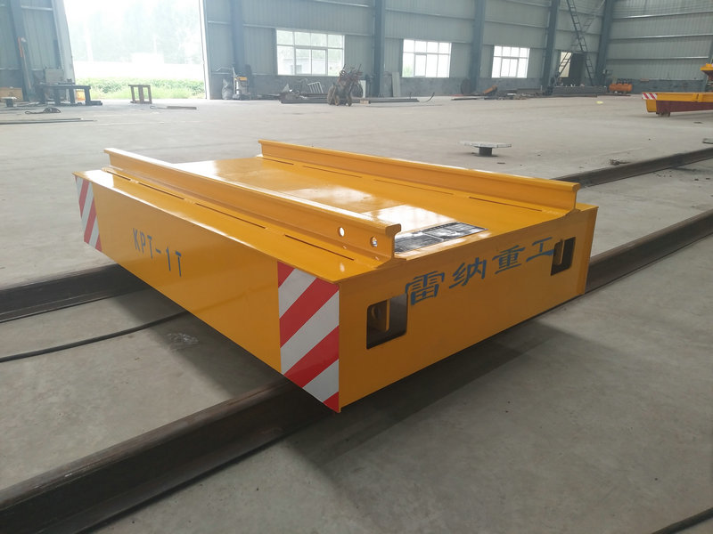Cable Reel Powered Warehouse Flat Car on Rail مع التحكم عن بعد