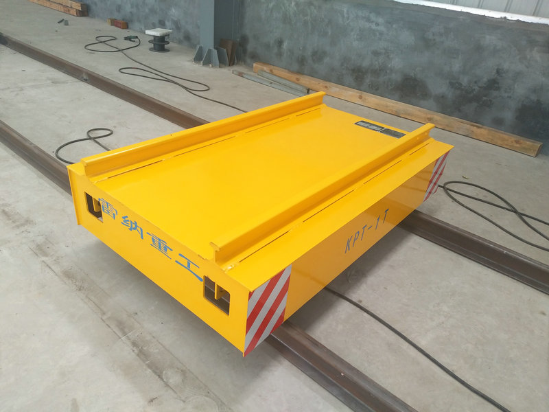 Cable Reel Powered Warehouse Flat Car on Rail مع التحكم عن بعد