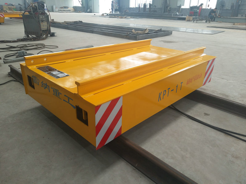 Cable Reel Powered Warehouse Flat Car on Rail مع التحكم عن بعد